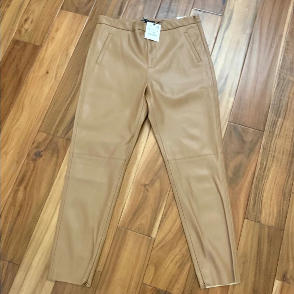 Zara High rise faux leather legging pant